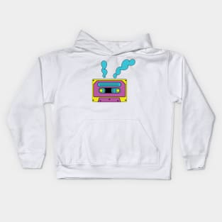 Retro Graffiti Cassette Tape Kids Hoodie